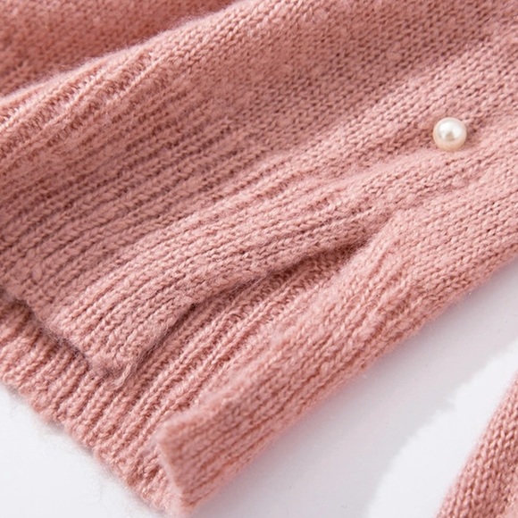 1 Left! Light Pink Pearl Sweater Top - Picture 8 of 8